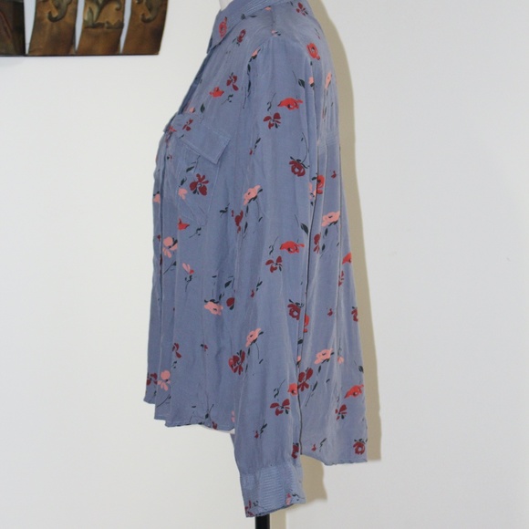 Lucky Brand long sleeve hidden button down blouse - Picture 2 of 7